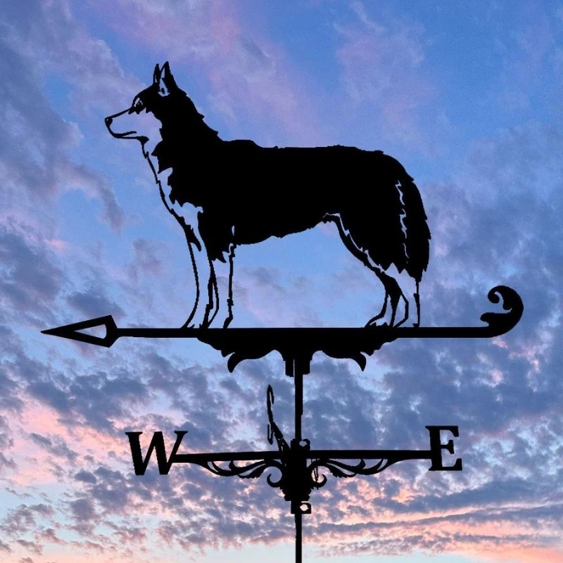 Husky Dog Stainless Steel Weathervane MW045