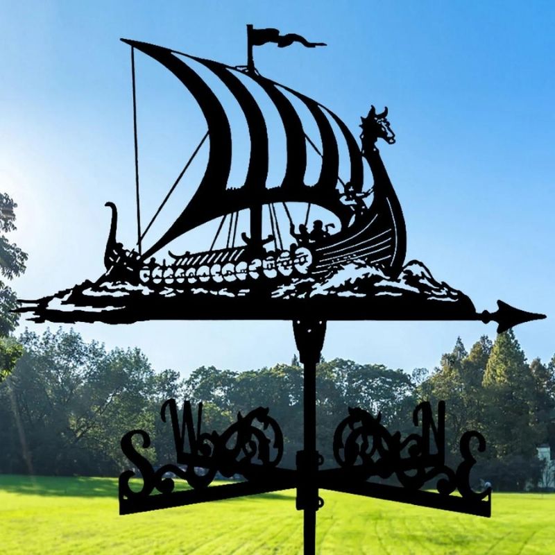 Viking Battle Ship Stainless Steel Weathervane MW008