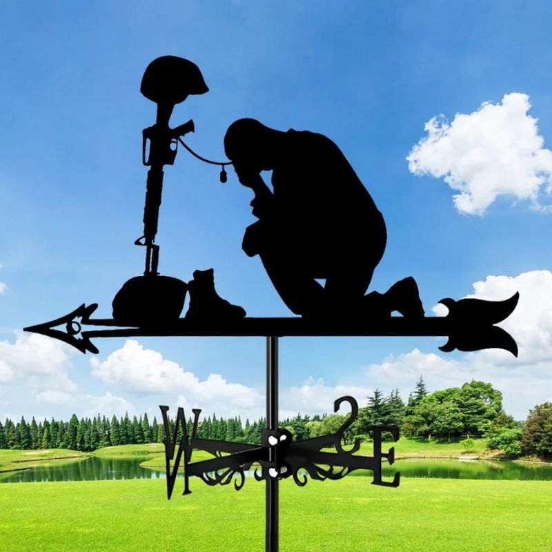 Memorial Fallen Soldiers Stainless Steel Weathervane MW120