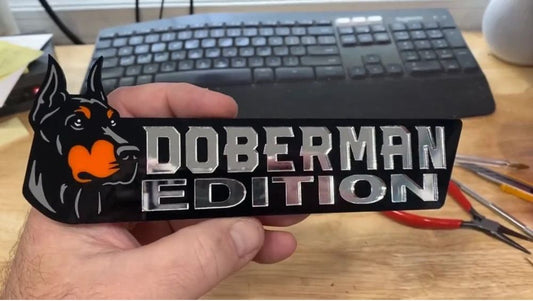 Doberman Car Badge Laser Cutting Car Emblem CE077