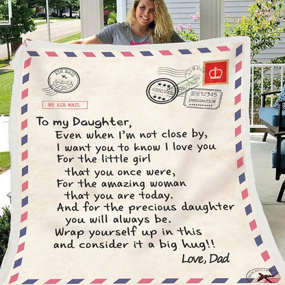 To My Daughter/Son - Sweet Words Letter A614 - Sherpe Blanket