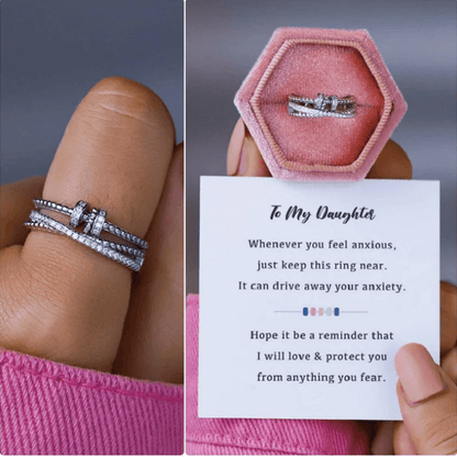 💓For Daughter - Drive Away Your Anxiety Fidget Rings -Adjustable💕