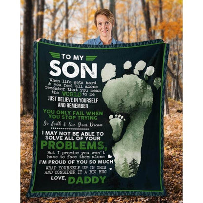 To My Son - From Dad - A324 - Premium Blanket