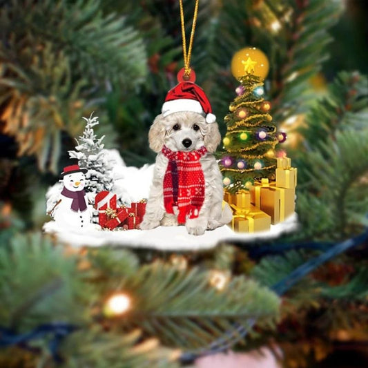 Poodle Christmas Ornament SM156