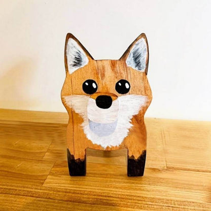 Handmade Glasses Stand Red Fox